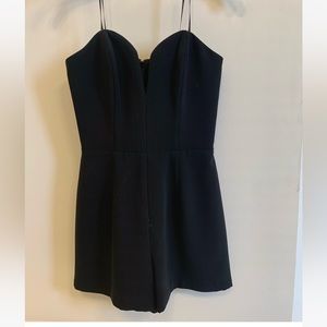 Amanda Uprichard black romper dress